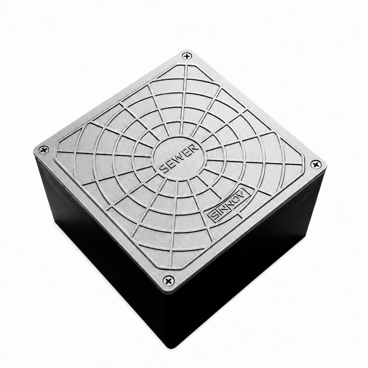Sewer Cleanout PRO in Silver Finish, perspective view